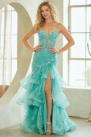 Sleeveless Plunging Neck Fitte ...